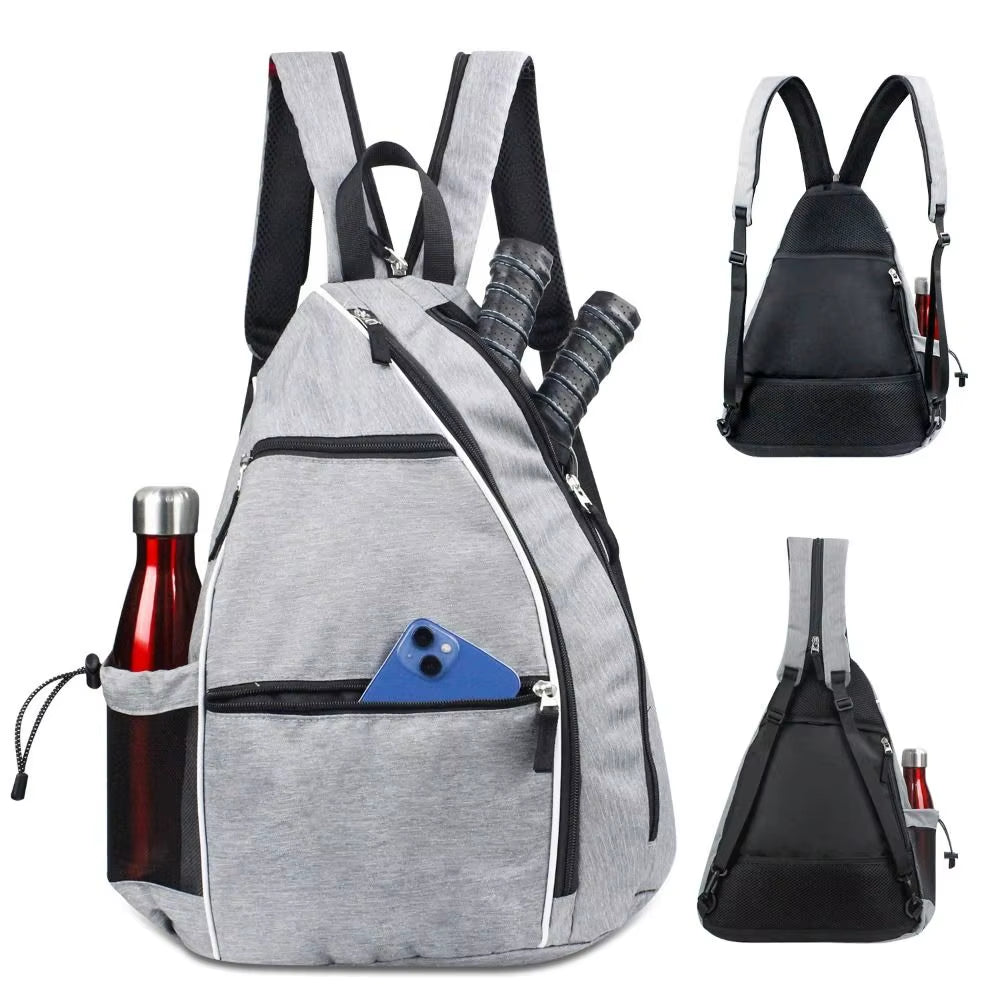 Pickleball Rackets Backpack for Men Women Sports Reversible Pickleball Paddle Bag Tennis Racquetball Badminton Travel Sling Bag
