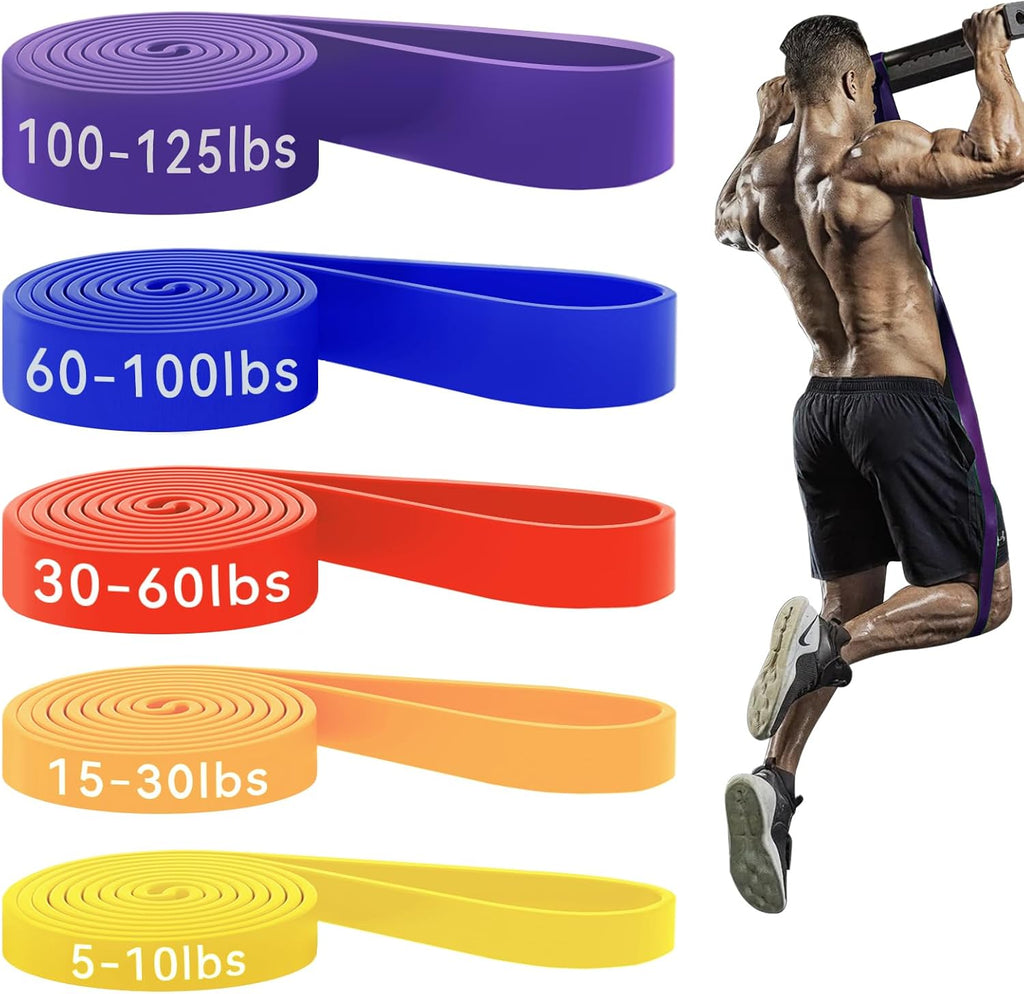 Pull up Assistance Bands Set of 5 - Resistance Bands for Working Out, Stretching, Physical Therapy, Muscle Training