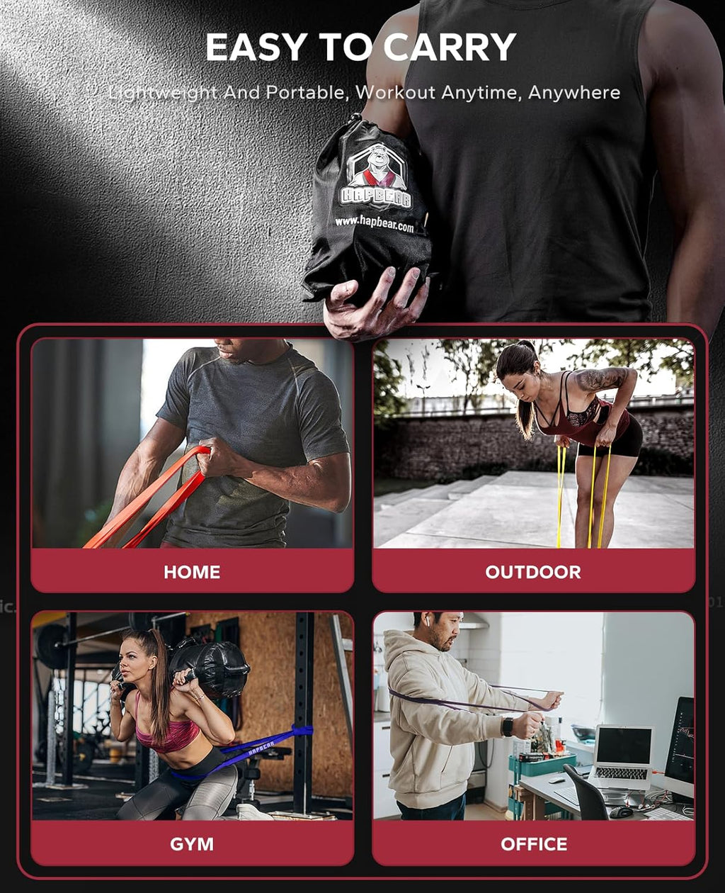 Pull up Assistance Bands Set of 5 - Resistance Bands for Working Out, Stretching, Physical Therapy, Muscle Training