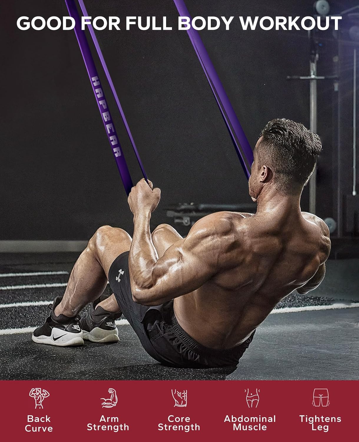 Pull up Assistance Bands Set of 5 - Resistance Bands for Working Out, Stretching, Physical Therapy, Muscle Training