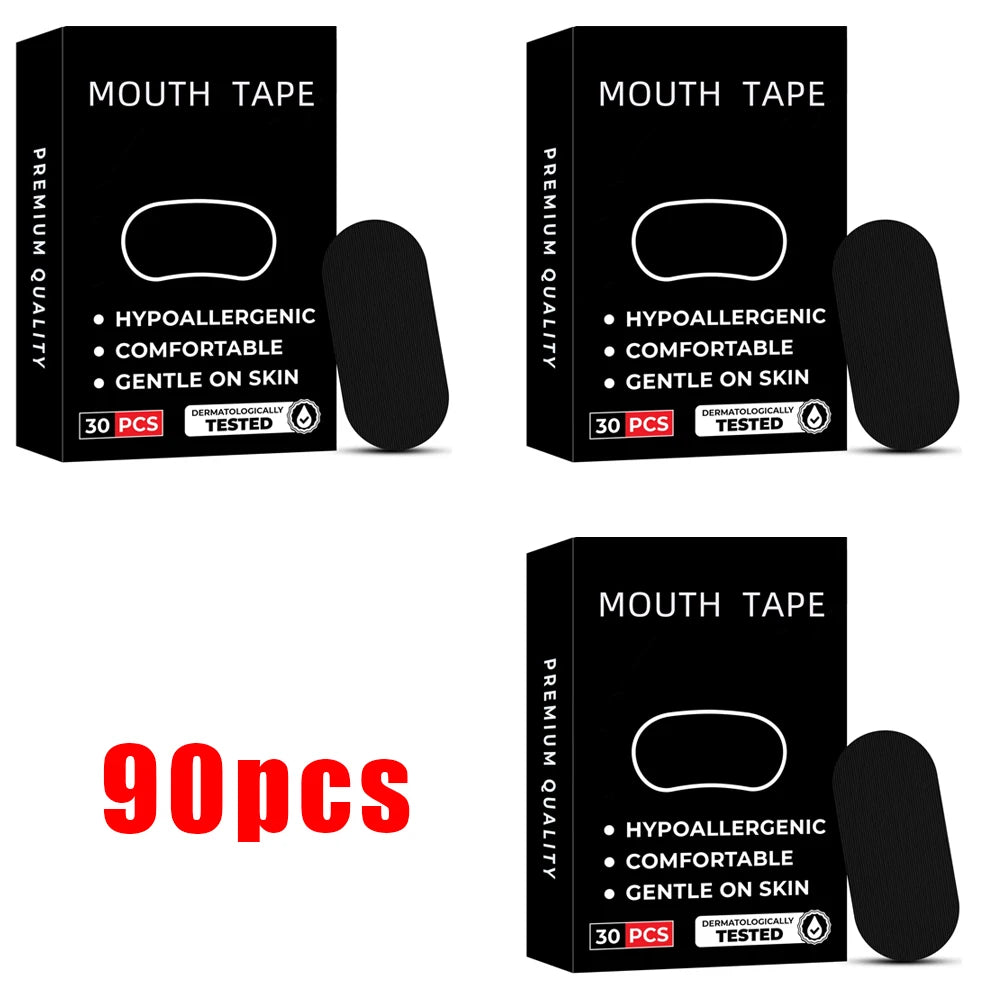 30/60/90Pcs anti Snoring Sleep Mouth Tape Best Breathing Nasal Strips Medical Grade Improved Sleeping Snoring Relief