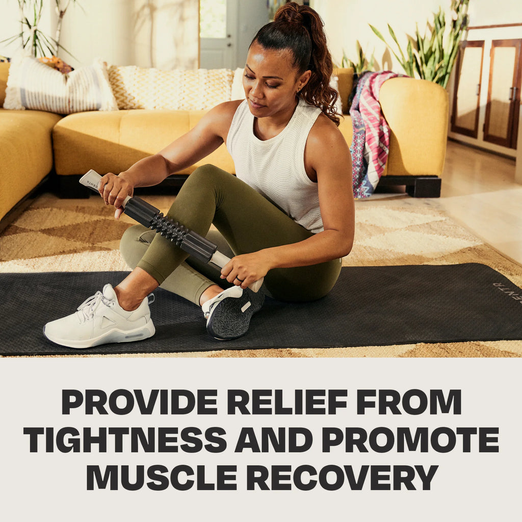 by Chris Hemsworth Massage Roller Stick for Muscle Soreness, Black/Sand with 3-Month  Membership